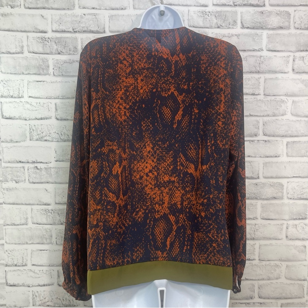 Cabi Python Snake Skin Pattern Surplice Top Small - image 2